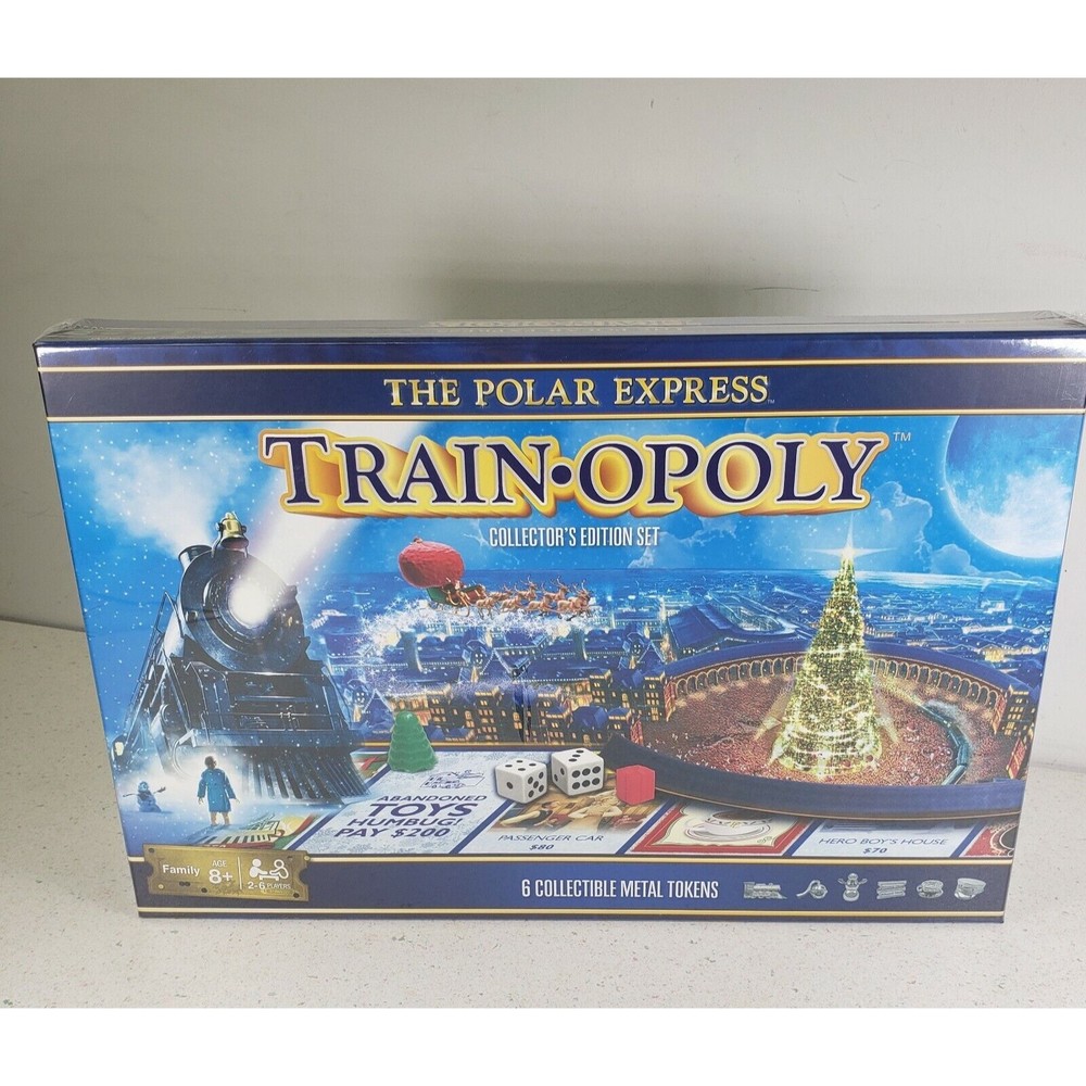 Master Pieces -The Polar Express Train-Opoly Board Game Monopoly Style Christmas